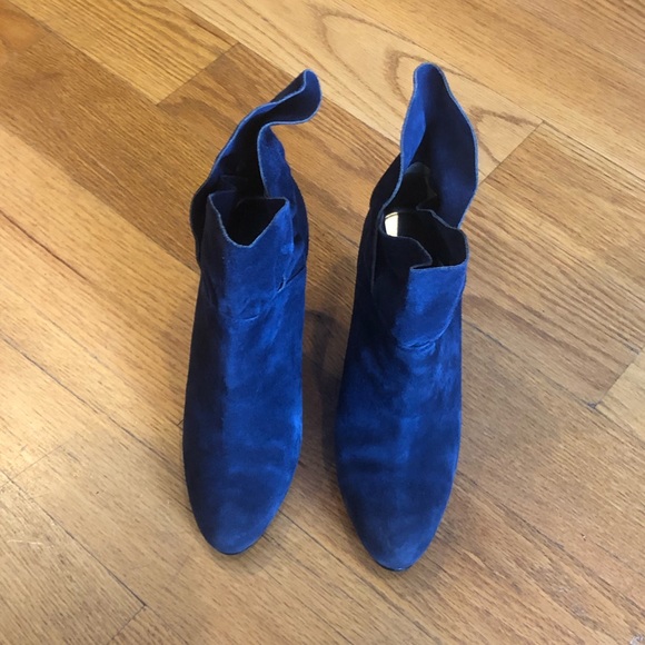 nine west blue suede booties